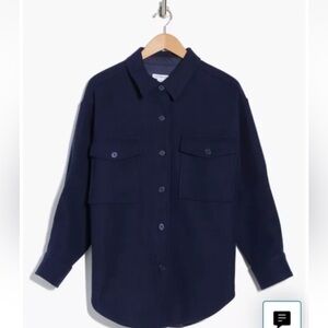 Good American Longline Ink Blue Shacket NWT- Size S/M